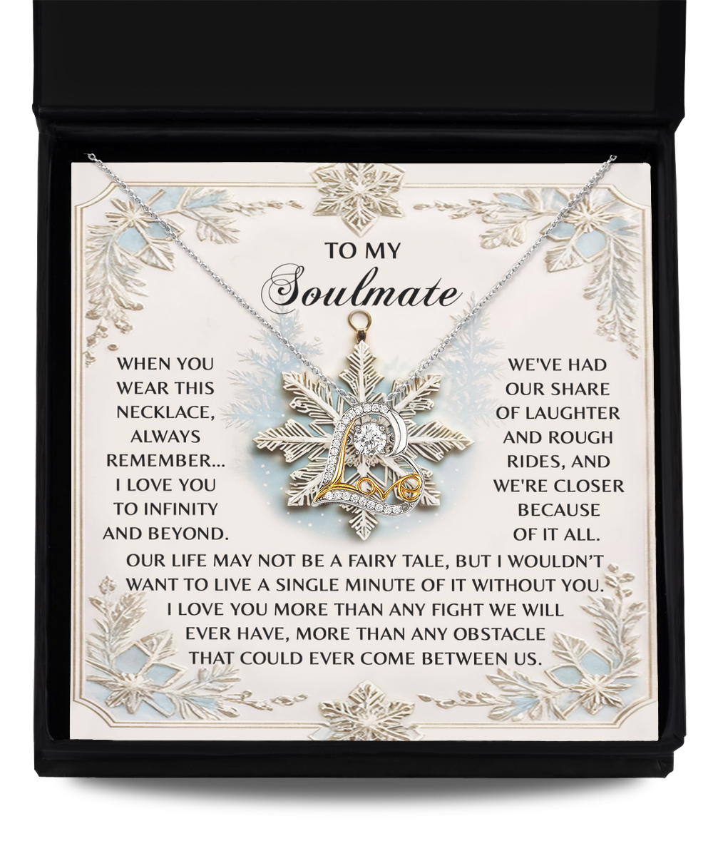 My Soulmate - Always Remember I Love You To Infinity & Beyond - Share Laughter And Rough Rides - Close Because Of All Of It - Live Without You - Love Dancing Necklace LD, WIF0000024LD