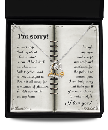 I'm Sorry - What An Idiot I Am - Stupid To Throw It All Away - Truly Sorry - Give Me A Chance - I Love You - Love Dancing Necklace LD, APZ0000073LD