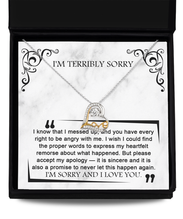 Terribly Sorry - Heartfelt Remorse - Angry With Me - Apology - Sincere Promise - I Love You  - Love Dancing Necklace LD, APZ0000041LD