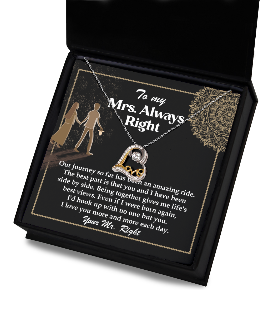 To My Mrs. Always Right - Love Dancing Necklace LD, WIF0000001LD