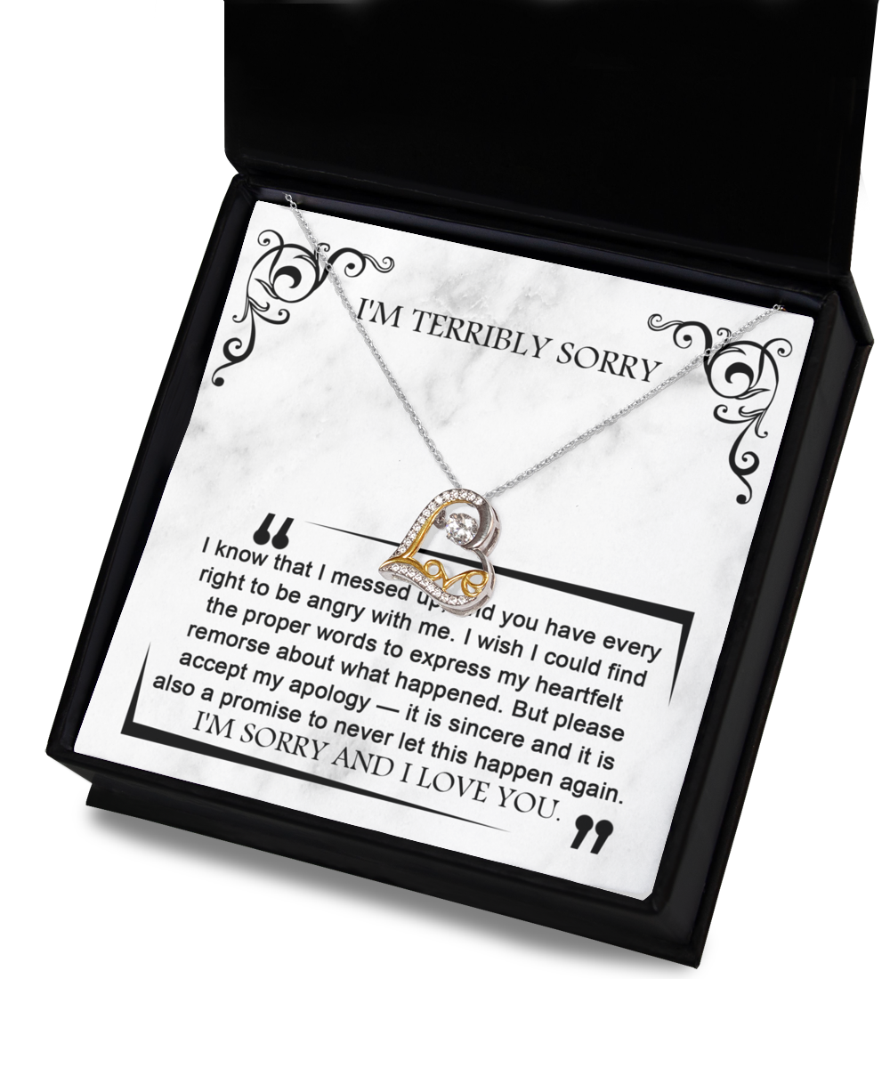 Terribly Sorry - Heartfelt Remorse - Angry With Me - Apology - Sincere Promise - I Love You  - Love Dancing Necklace LD, APZ0000041LD