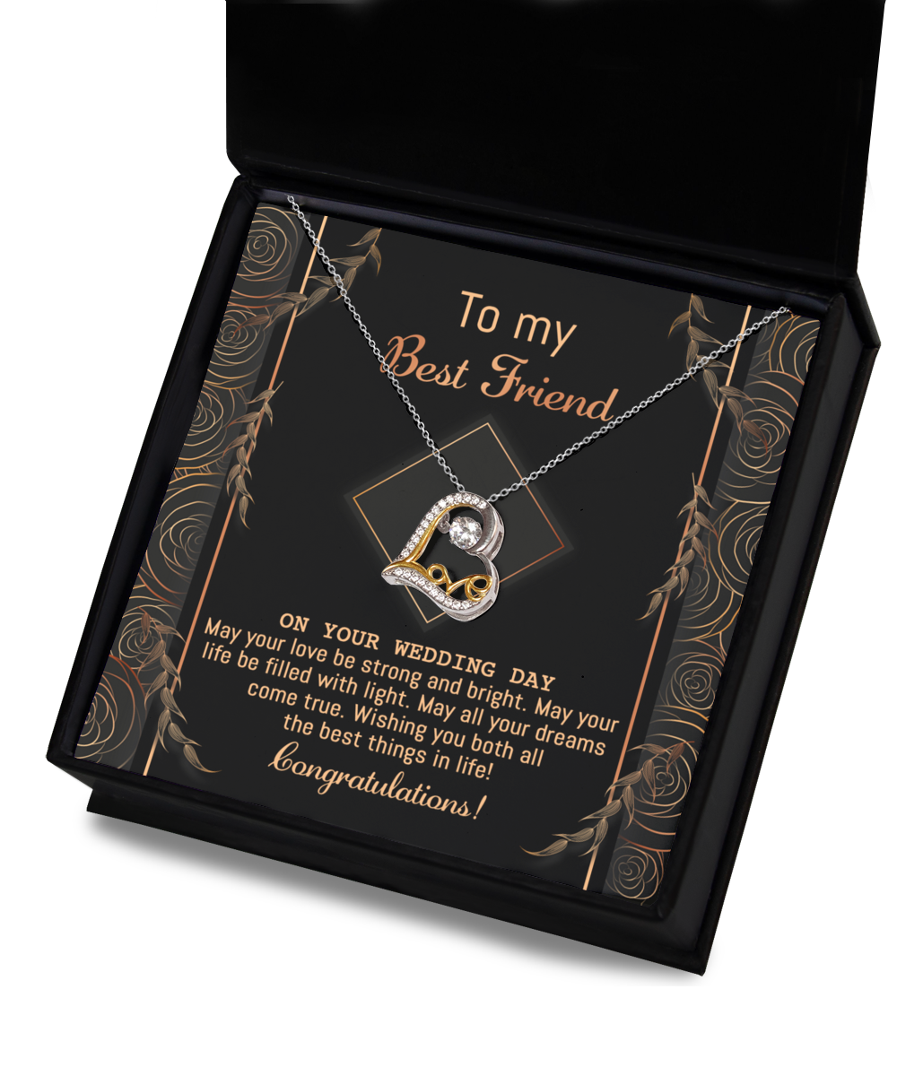 To My Best Friend - On Your Wedding Day - Love Dancing Necklace LD, WED0000001LD