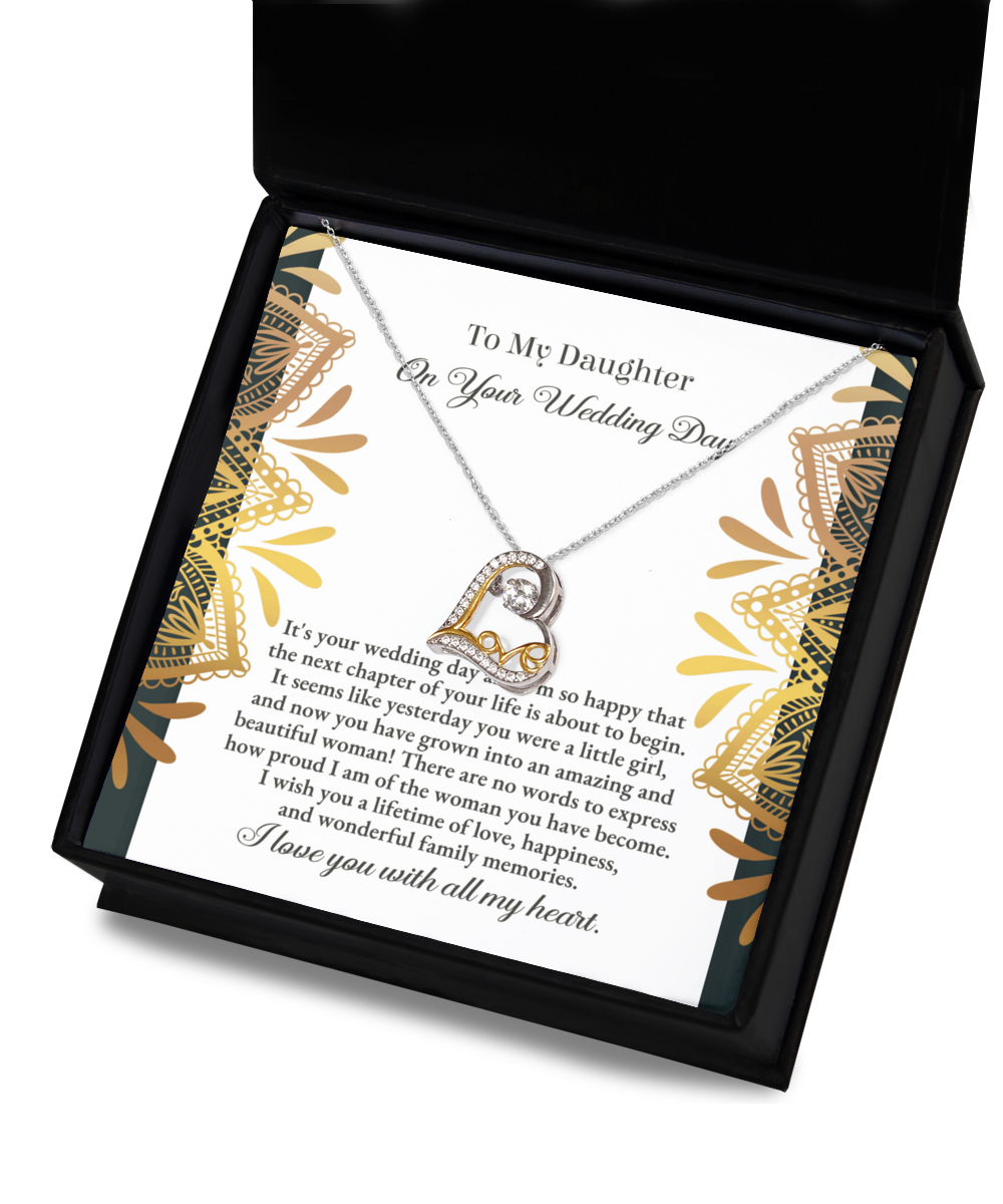 To My Daughter - My Little Girl - Love Dancing Necklace LD, WED0000013LD