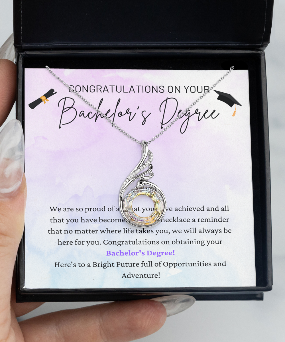 Congratulations On Bachelor's Degree - Bright Future - Full Of Opportunities And Adventure - Rising Phoenix Necklace RP, GRD0000004RP