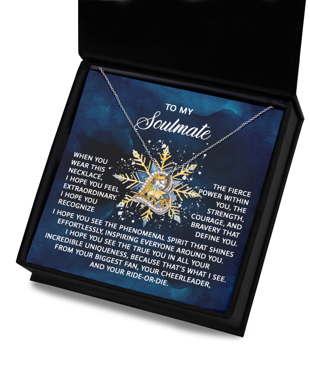 My Soulmate - Feel Extraordinary - Your Incredible Uniqueness - Phenomenal Spirit - Your Biggest Fan, Your Cheerleader, Your RIde-Or-Die - Love Dancing Necklace LD, WIF0000025LD