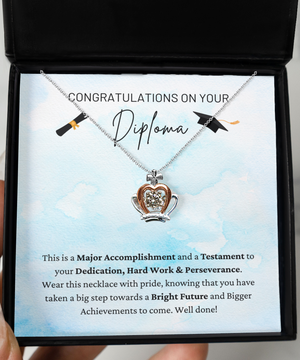 Congratulations On Your Diploma - Major Accomplishment And Testament - Bright Future - Crown Princess Queen Necklace CR, GRD0000003CR