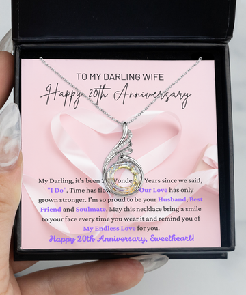 To My Darling Wife - My Endless Love - Best Friend & Soulmate - Happy 20th Anniversary - Rising Phoenix Necklace RP, ANWM000005RP