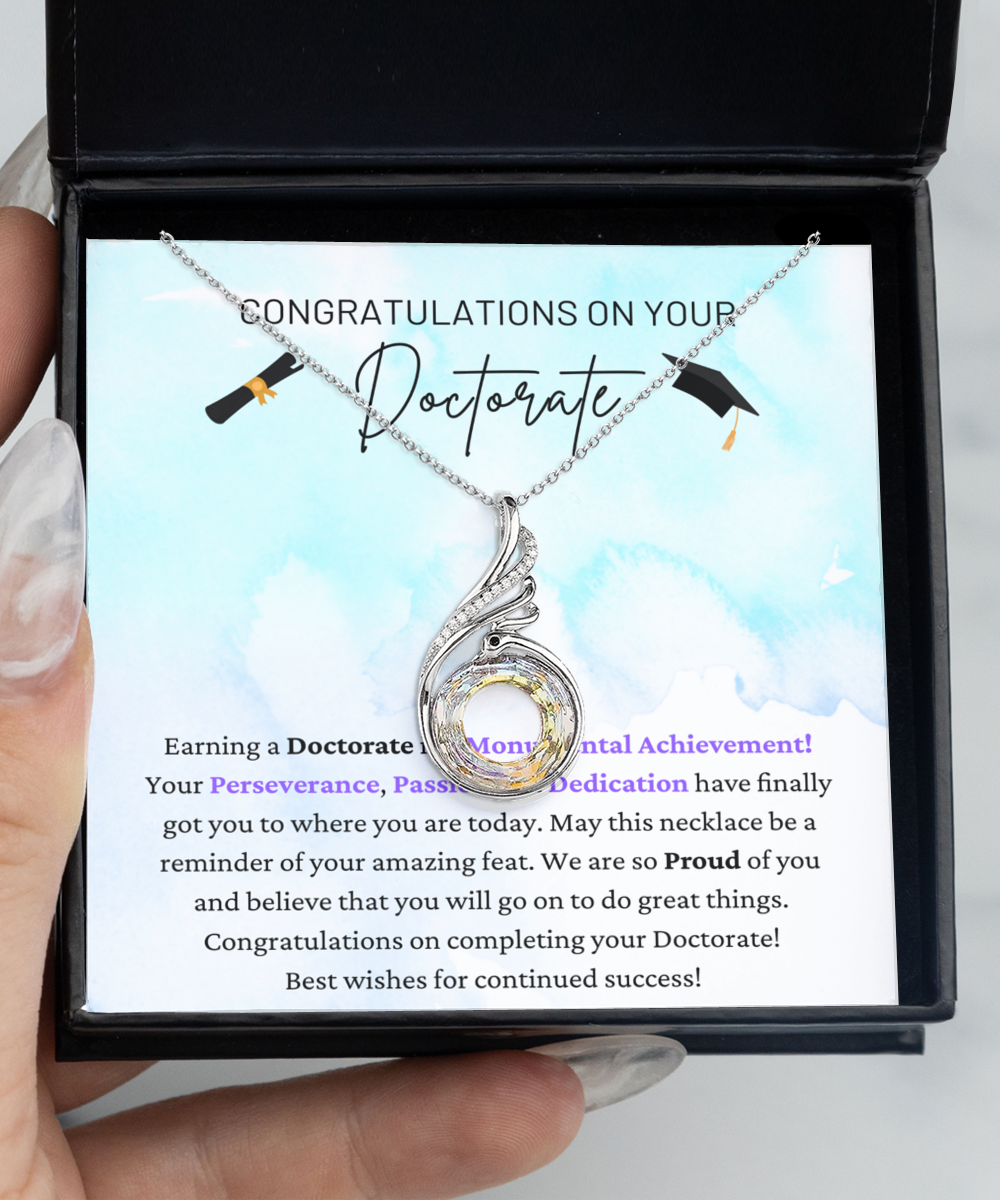 Congratulations On Your Doctorate - Monumental Achievement - Perseverance, Passion And Dedication - Proud Of You - Rising Phoenix Necklace RP, GRD0000006RP