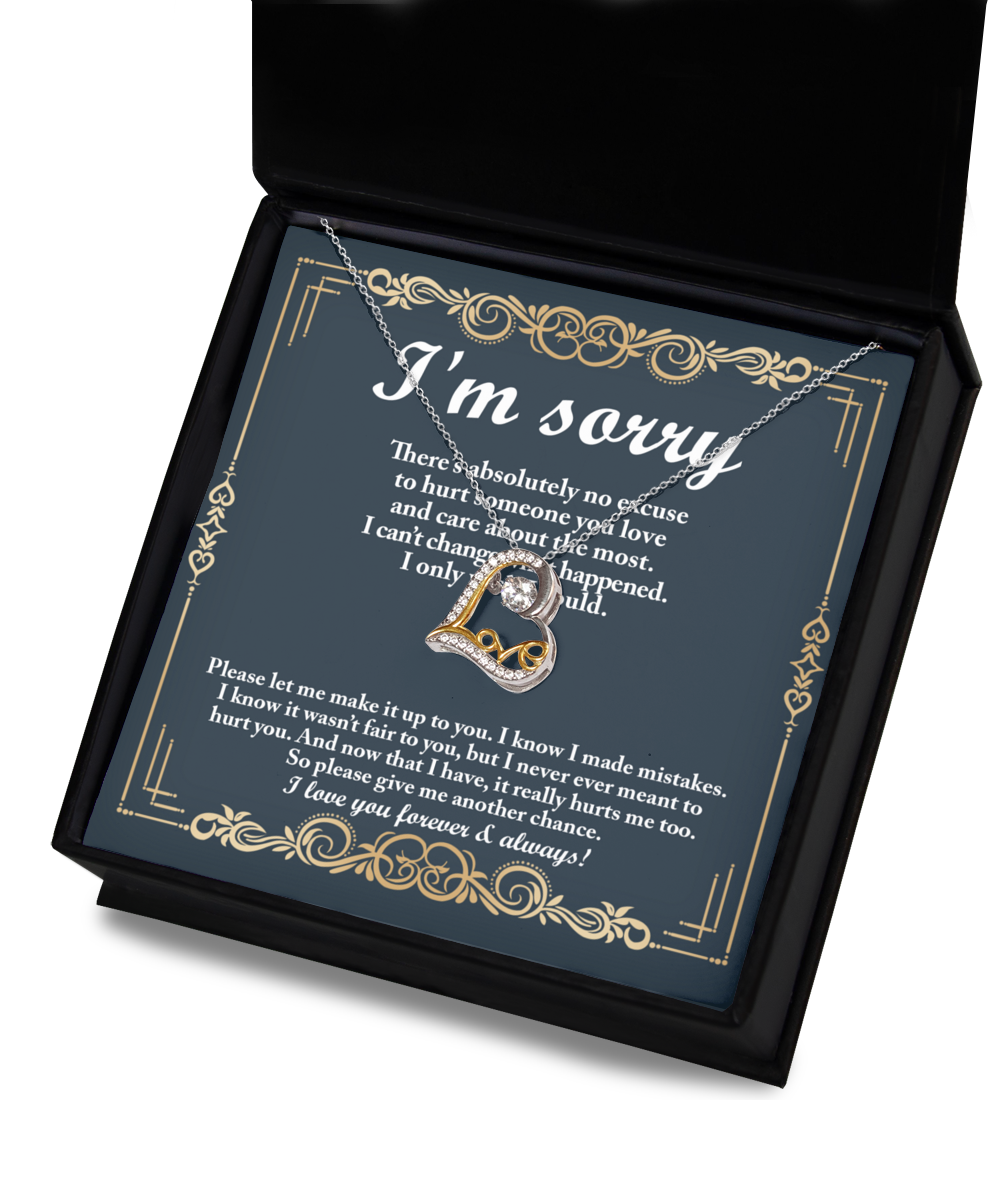 I'm Sorry - Make It Up To You - Love You Forever And Always  - Love Dancing Necklace LD, APZ0000023LD