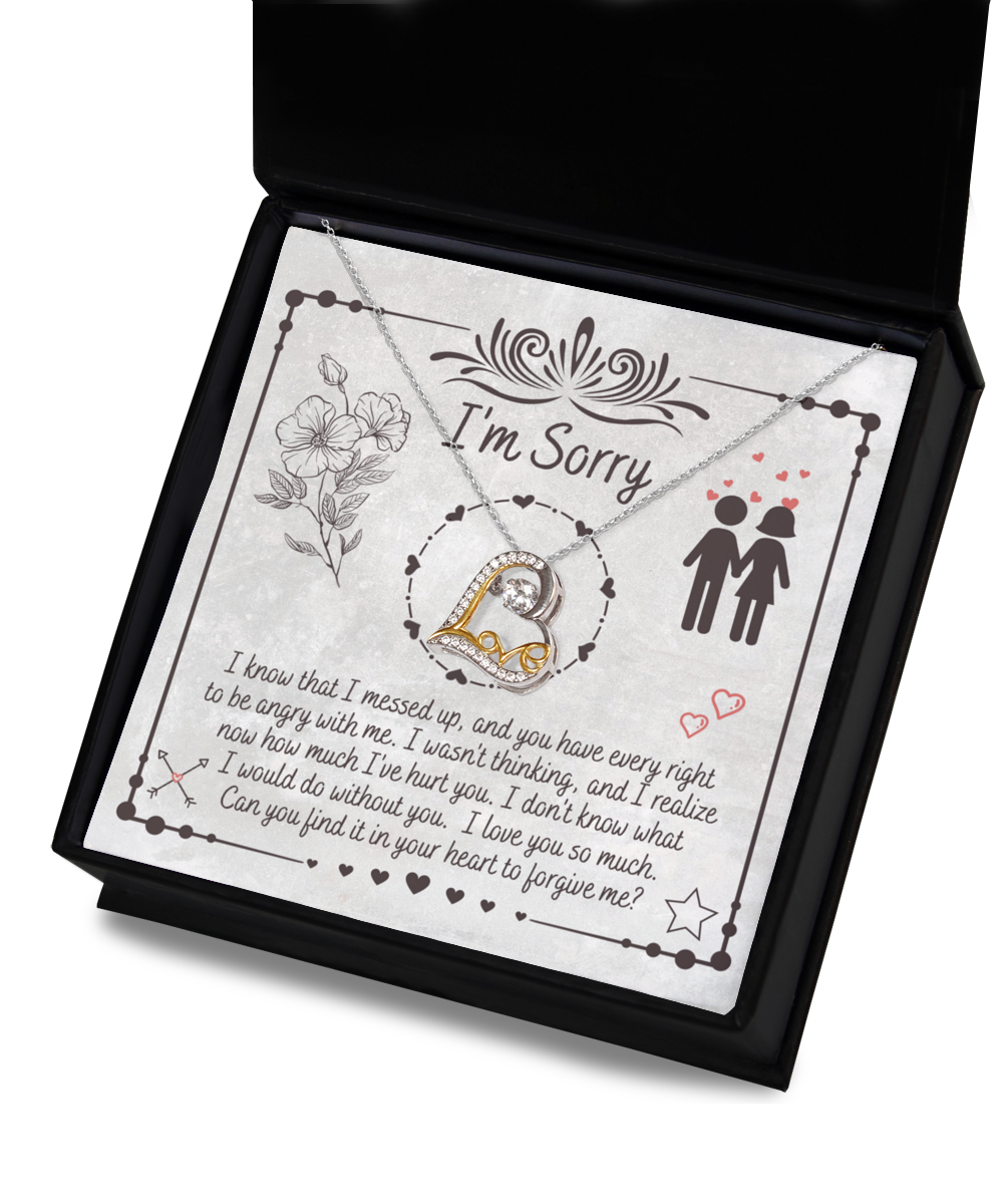 I'm Sorry - Do Without You - Love You So Much - Forgive Me  - Love Dancing Necklace LD, APZ0000029LD