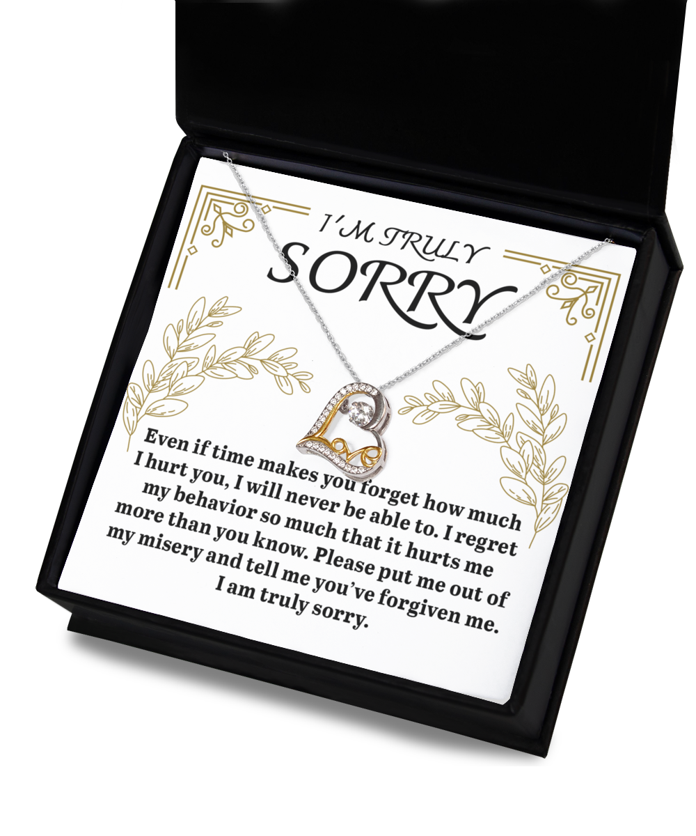 I'm Truly Sorry - Regret My Behavior - It Hurts Me - You've Forgiven Me - I Am Truly Sorry - Love Dancing Necklace LD, APZ0000067LD