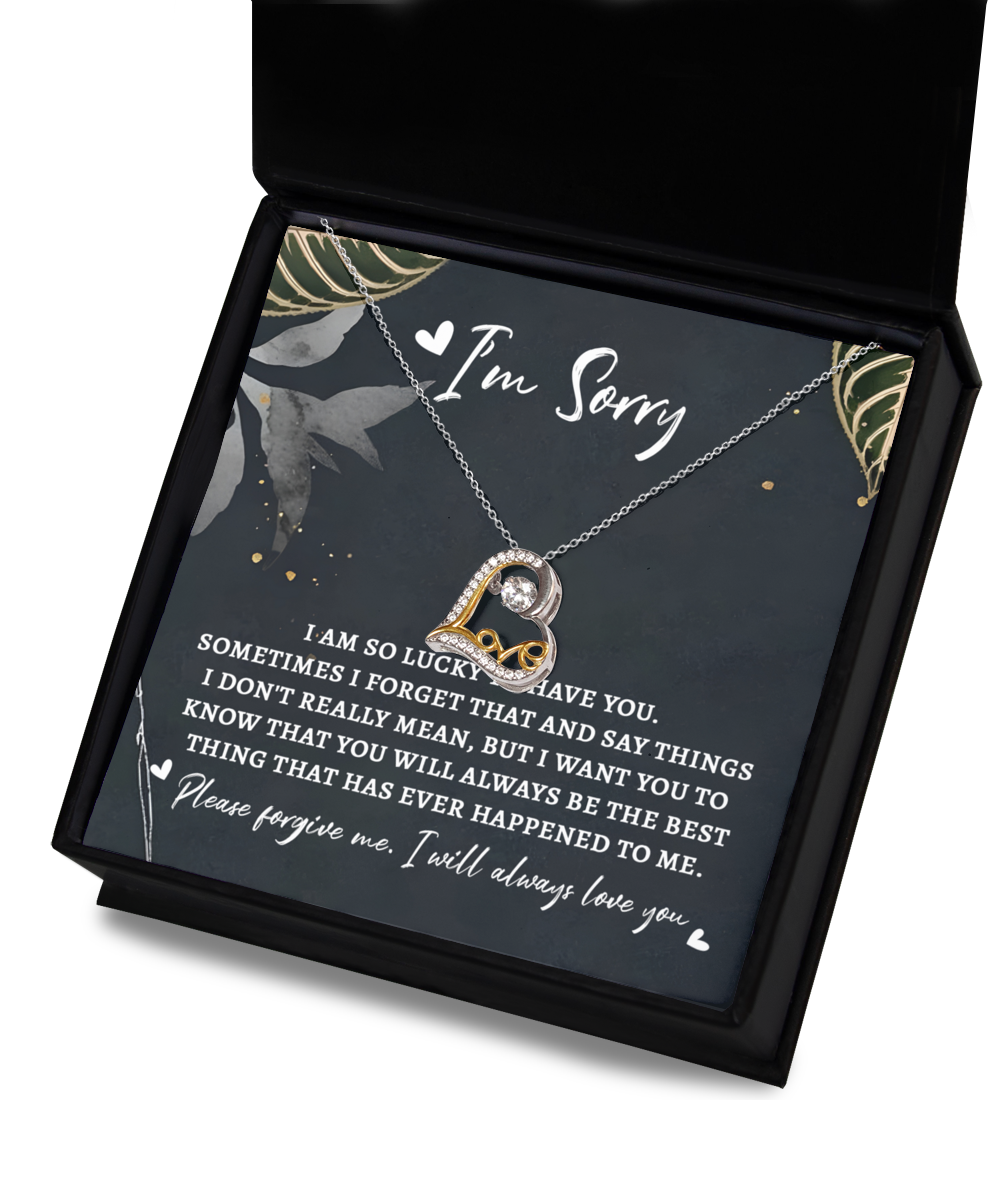 I'm Sorry - Lucky To Have You - You Will Always Be The Best Thing - Please Forgive Me - I Will Always Love You - Love Dancing Necklace LD, APZ0000072LD