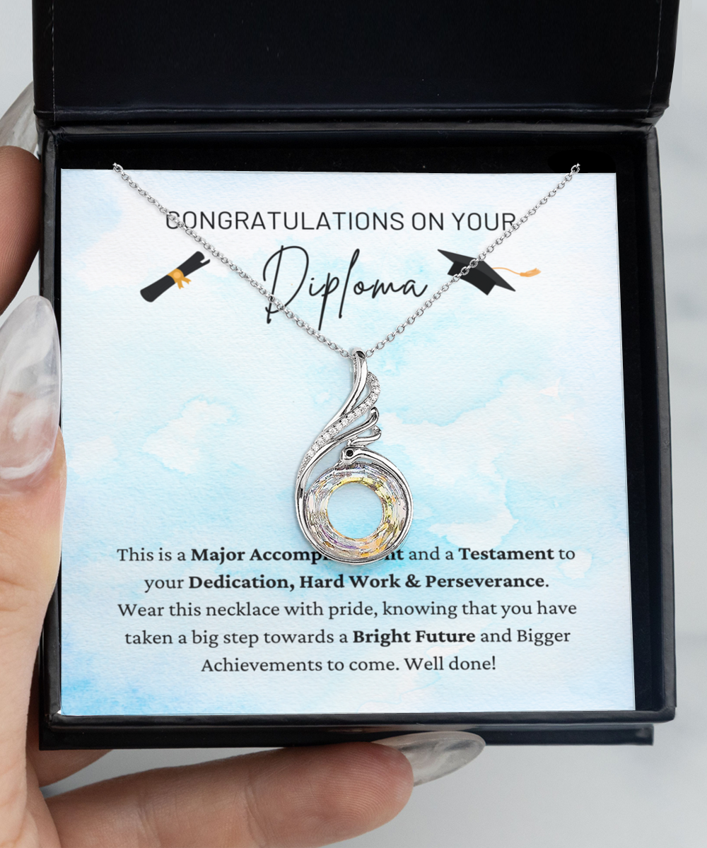 Congratulations On Your Diploma - Major Accomplishment And Testament - Bright Future - Rising Phoenix Necklace RP, GRD0000003RP